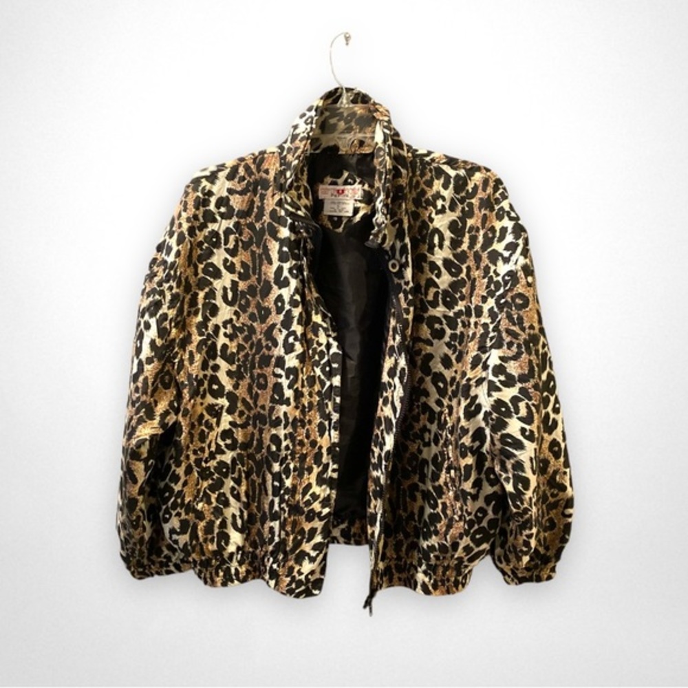 STUNT 100% Silk Leopard Print Jacket